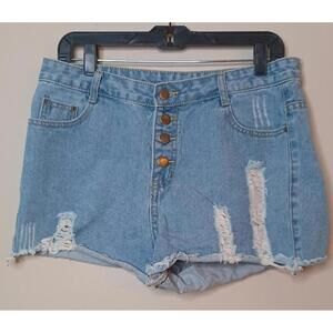 Jean Shorts high waist xl womens HOT retro